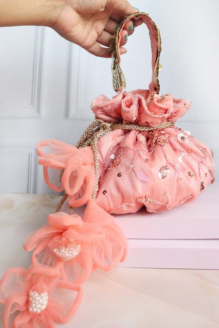 Soho Boho Studio By Aarti Thakur Vine Embroidered Potli 