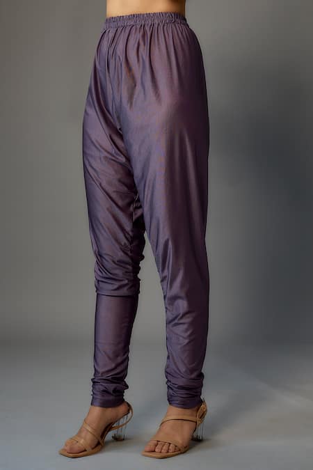 Buy_FATIZ_Black Georgette, Lycra Sequins, Floral Embroidered Panelled Kurta Churidar Set _Online_at_Aza_Fashions