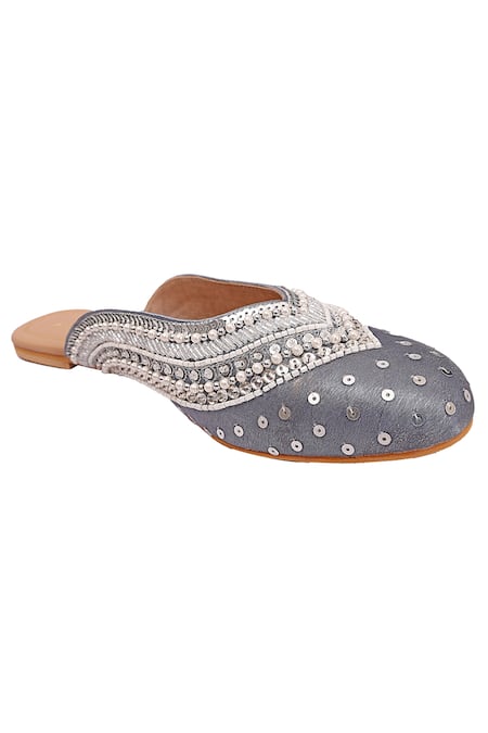 Colaba Causeway Glittery Bead Embellished Mules 