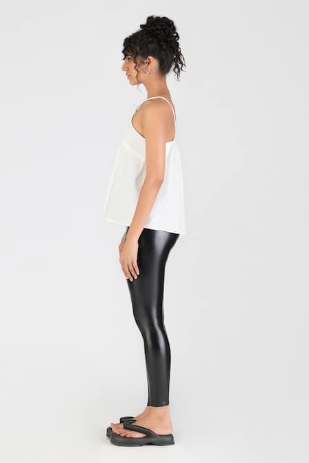 Amit Aggarwal_White Poplin Embroidery Halter Neck Cord Top _Online_at_Aza_Fashions