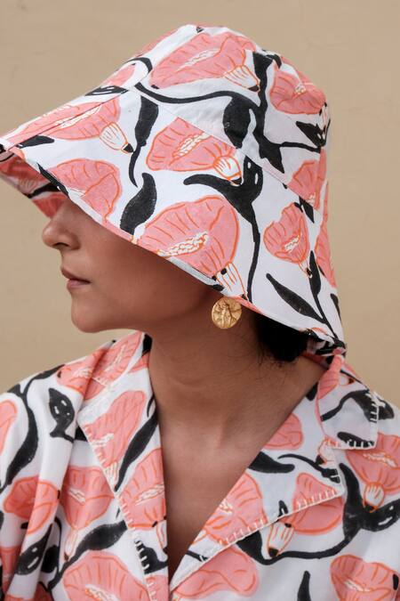 Khajoor Studio White Silk Collared Floral Print Shirt And Trouser Set at Aza Fashions Khajoor Studio_White Silk Collared Floral Print Shirt And Trouser Set _at_Aza_Fashions