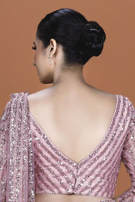 Neeta Lulla Eliza Sequin Embroidered Pre-Stitched Saree With Blouse 