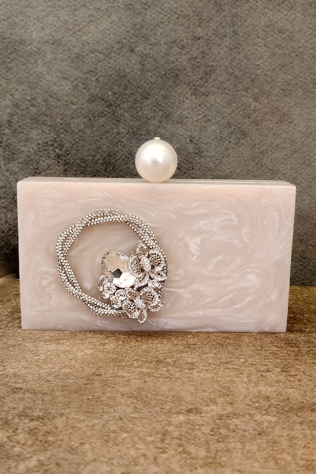 ADWITA BAGS & JEWELS Crystal Saga Embellished Clutch Bag 