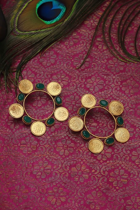 SUHANI PITTIE Embossed Coin Earrings 