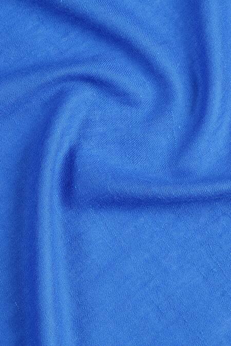 Shop_Shingora_Blue Plain Woven Shawl _Online_at_Aza_Fashions