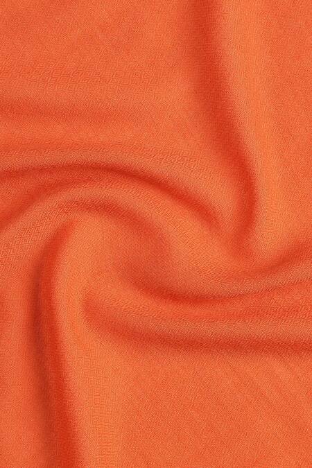 Shop_Shingora_Orange Dobby Gradient Pattern Shawl _Online_at_Aza_Fashions