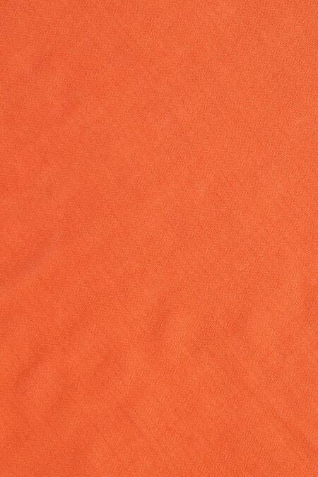 Shingora_Orange Dobby Gradient Pattern Shawl _at_Aza_Fashions