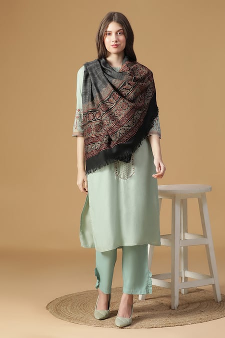 SHINGORA Floral Mughal Pattern Shawl 