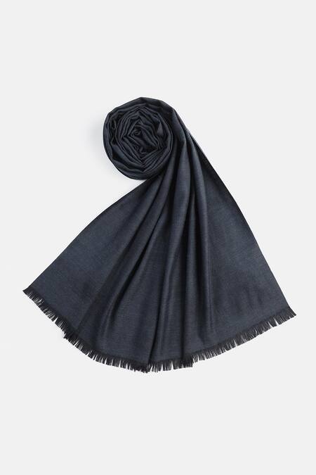 Buy Shingora Black Plain Fringed Edge Shawl Online at Aza Fashions Buy_Shingora_Black Plain Fringed Edge Shawl_Online_at_Aza_Fashions