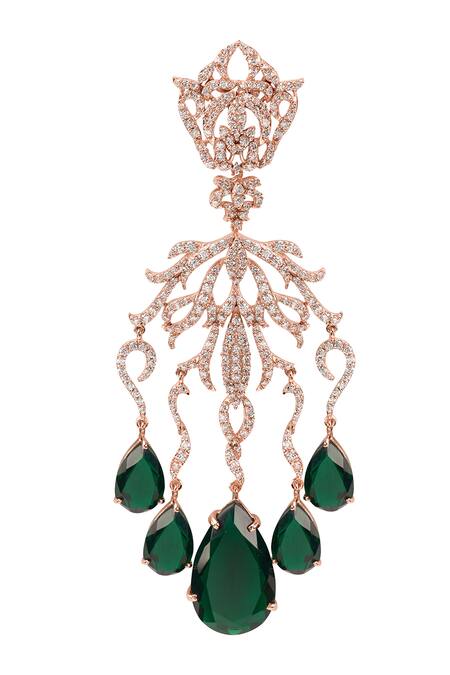 Shop Opalina Soulful Jewellery White Crystals, Stones Celestial Love Embellished Earrings Online at Aza Fashions Shop_Opalina Soulful Jewellery_White Crystals, Stones Celestial Love Embellished Earrings _Online_at_Aza_Fashions