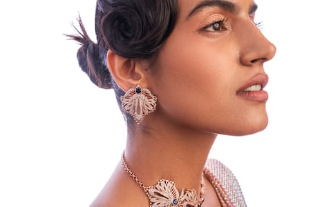 Opalina Soulful Jewellery_White Stones, Crystals Royal Romance Embellished Studs _Online_at_Aza_Fashions