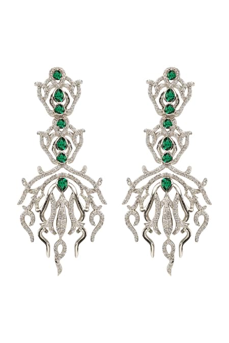 Opalina Soulful Jewellery Modern Muse Carved Embellished Earrings 