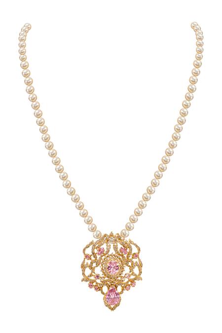 Buy Opalina Soulful Jewellery White Sweet Serenade Swarovski Embellished Pendant Necklace Online at Aza Fashions Buy_Opalina Soulful Jewellery_White Sweet Serenade Swarovski Embellished Pendant Necklace _Online_at_Aza_Fashions
