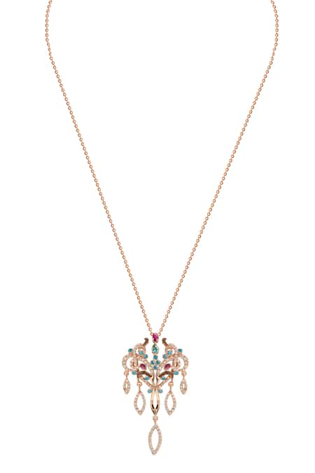 Buy Opalina Soulful Jewellery White Under The Stars Crystal Embellished Pendant Necklace Online at Aza Fashions Buy_Opalina Soulful Jewellery_White Under The Stars Crystal Embellished Pendant Necklace _Online_at_Aza_Fashions