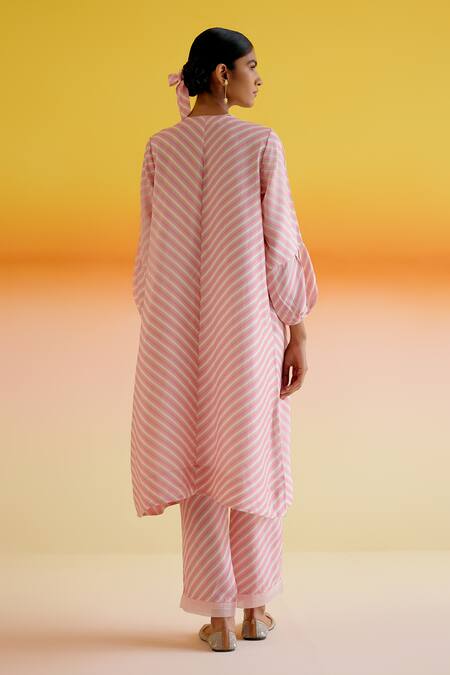 Amisha Kothari Kumudini Stripe Print Kurta Pant Set 