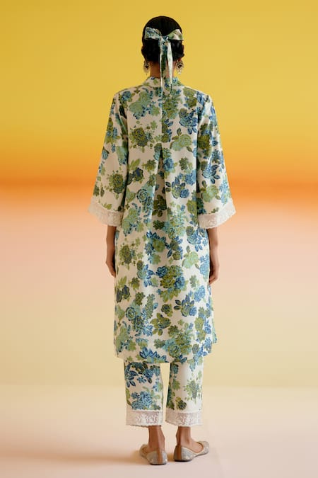 Amisha Kothari Kusum Flora Print Kurta With Pant 