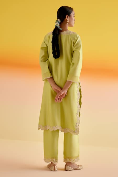 Amisha Kothari Ananya Dori Work Kurta Pant Set 