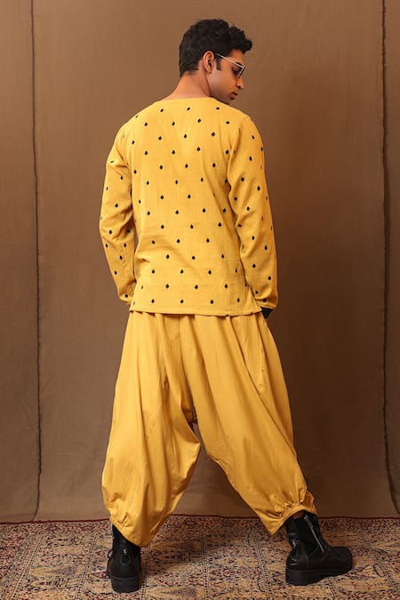 Mati Handwoven Spade Embroidered Short Kurta 