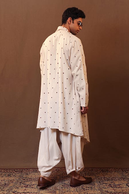 Mati Spade Embroidered Cotton Short Kurta Jacket Set 