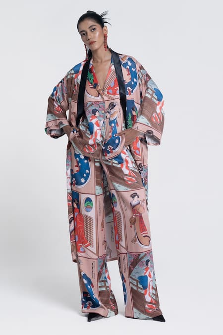 Pocketful Of Cherrie Miko Muse Printed Kimono 