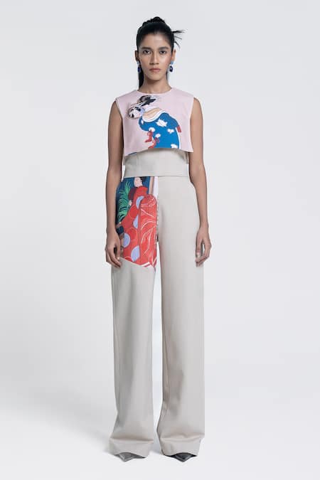 Pocketful Of Cherrie Edo Muse Printed Crop Top 