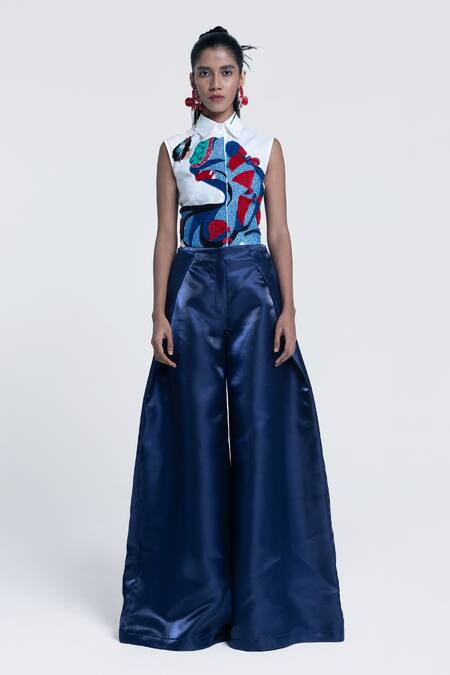 Pocketful Of Cherrie Embroidered White Bodysuit 