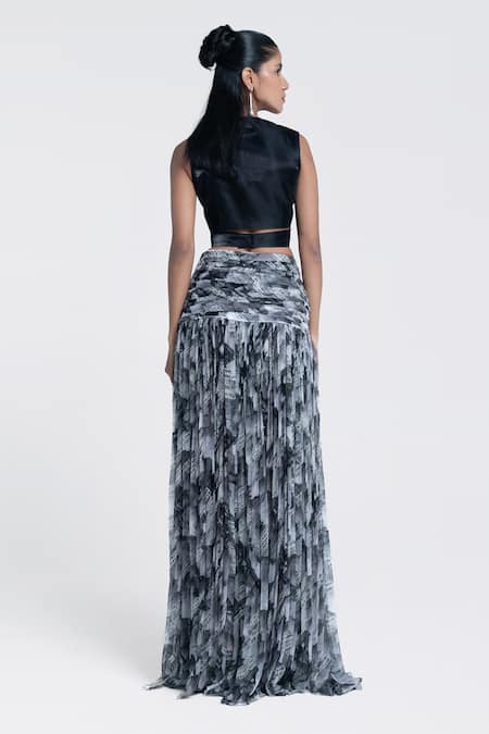 Pocketful Of Cherrie Sumi Gazette Gathered Skirt 