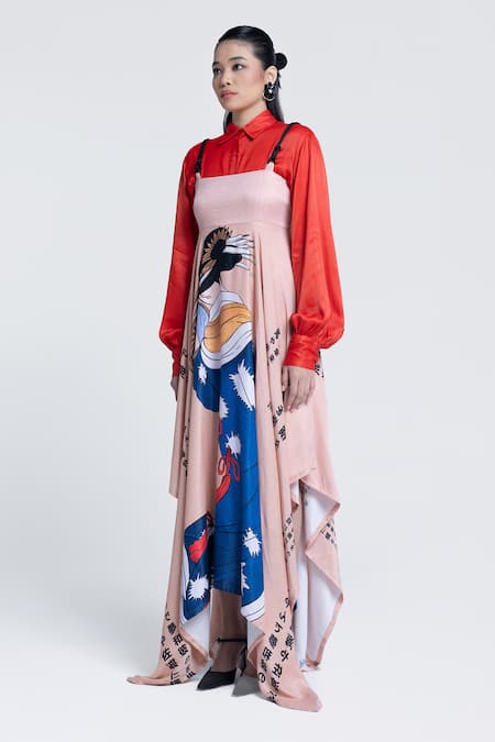 Buy Pocketful Of Cherrie Orange Viscose, Satin Collared Sunburst Apricot Solid Shirt Online at Aza Fashions Buy_Pocketful Of Cherrie_Orange Viscose, Satin Collared Sunburst Apricot Solid Shirt _Online_at_Aza_Fashions