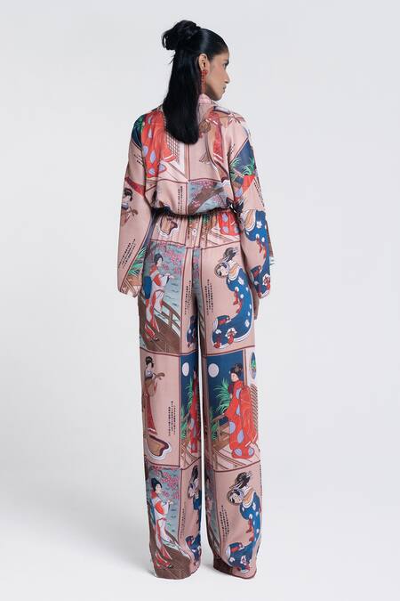 Pocketful Of Cherrie Miko Muse Print Straight Trouser 