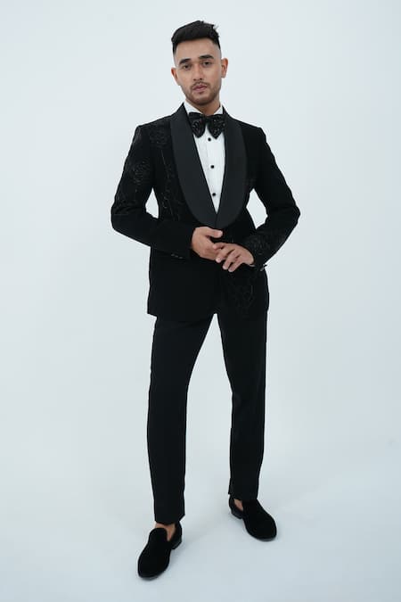 Zardozi Zari Zardozi Embroidered Tuxedo Set 