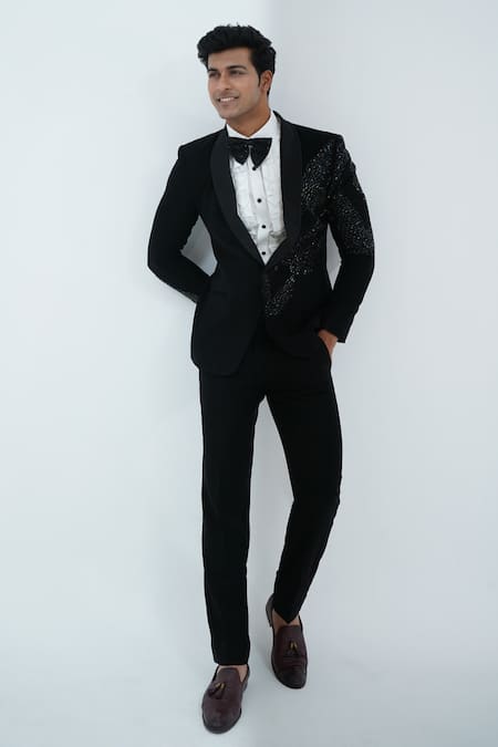 Zardozi Zari Zardosi Embroidered Tuxedo Set 