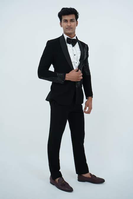 Zardozi Zari Zardosi Embroidered Tuxedo Set 