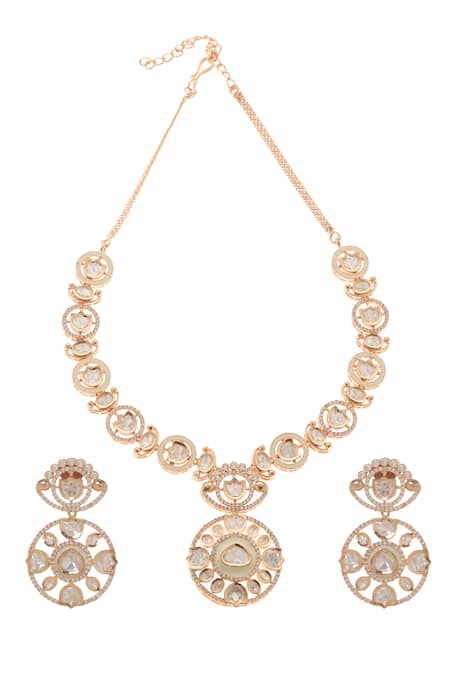 Minaki Arzoo Floret Embellished Necklace Set 
