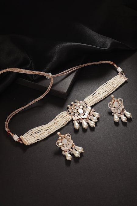 MINAKI Chandani Kundan Embellished Choker Set 