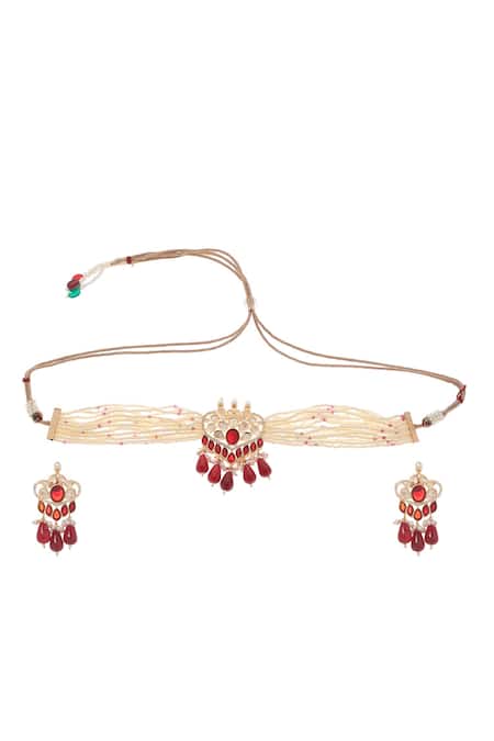 Minaki Amara Kundan Embellished Choker Set 