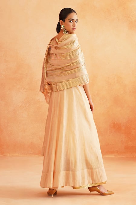 Palak & Mehak Adiva Plain Anarkali Pant Set 