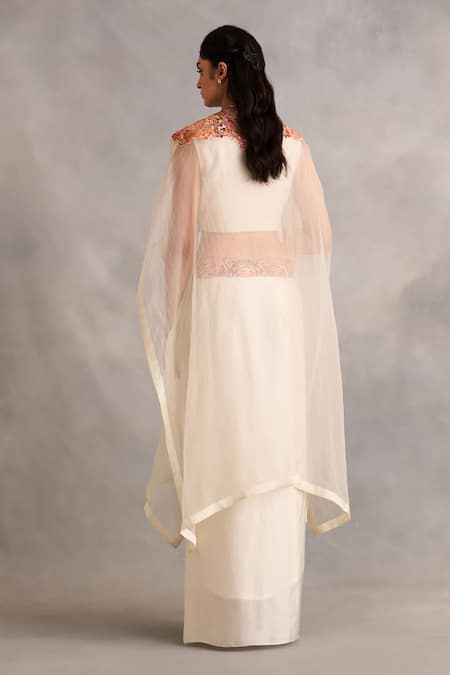 Petticoat Lane By Divya Floral Embroidered Cape & Skirt Set 