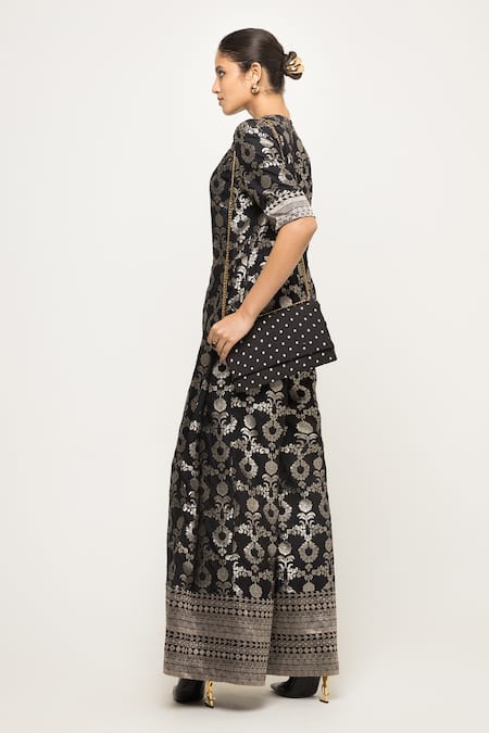 Sobariko Maya Floral Brocade Pattern Jumpsuit 