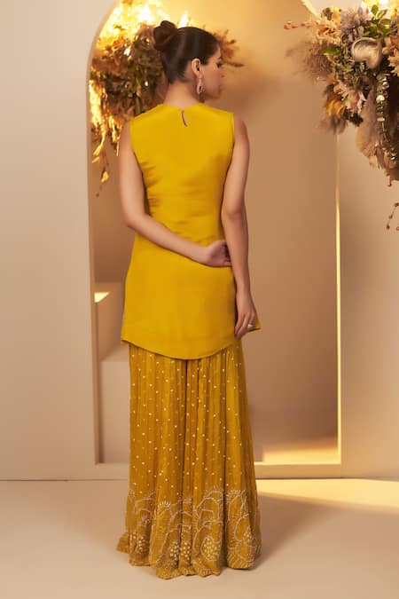 Baidehi Floral Bloom Embroidered Kurta Sharara Set 