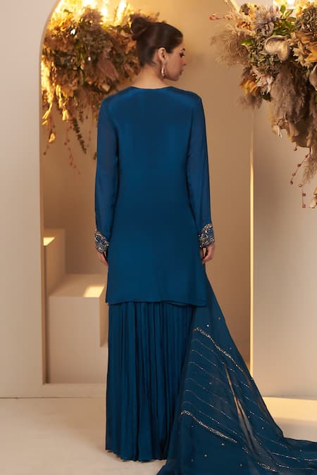 Baidehi Ornamental Embroidered Kurta Sharara Set 