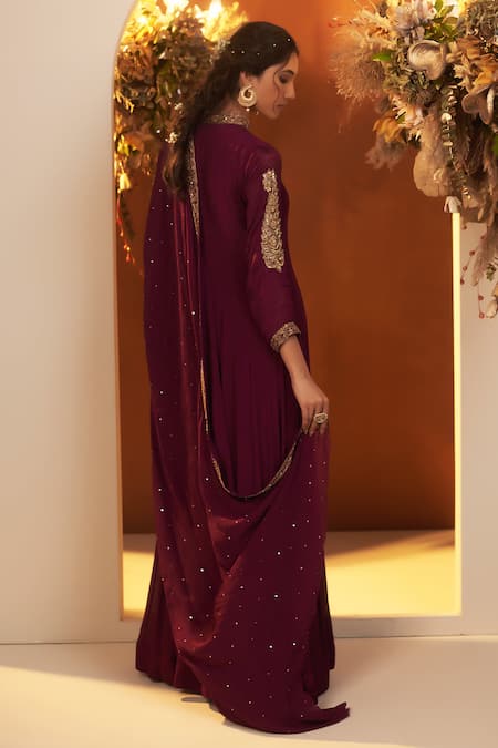 Baidehi Zari Embroidered Anarkali With Dupatta 