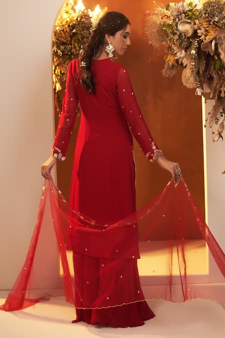 Baidehi Zari Embroidered Kurta Sharara Set 