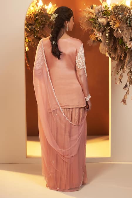 Baidehi Mirror Embroidered Kurta Sharara Set 