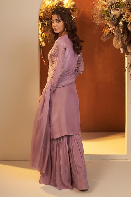 Baidehi Sequin Embroidered Kurta Sharara Set 