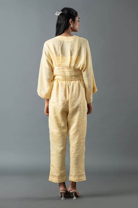 Oja Gota Embroidered Blouse & Pant Set 