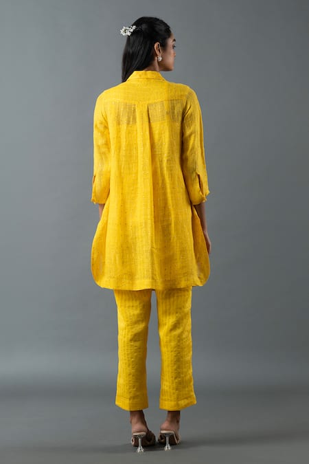 Oja Floral Embroidered Shirt Tunic & Pant Set 