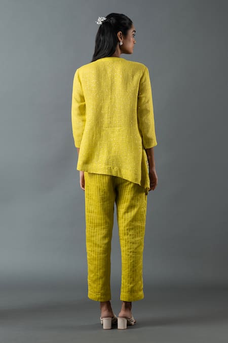 Oja Mirror Embroidered Kurta & Pant Set 