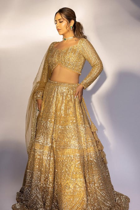 mehar Sequin Embroidered Bridal Lehenga Set 