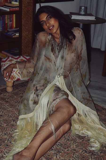 Jasmine Bains Floral Print Cape 