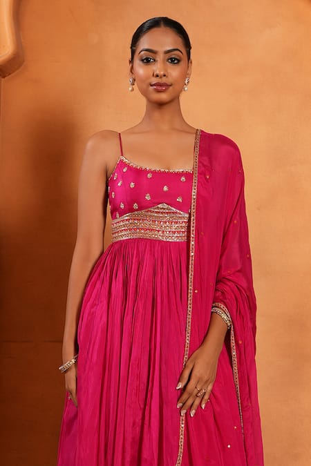 Enamour By Radha Zardozi Embroidered Anarkali Churidar Set 